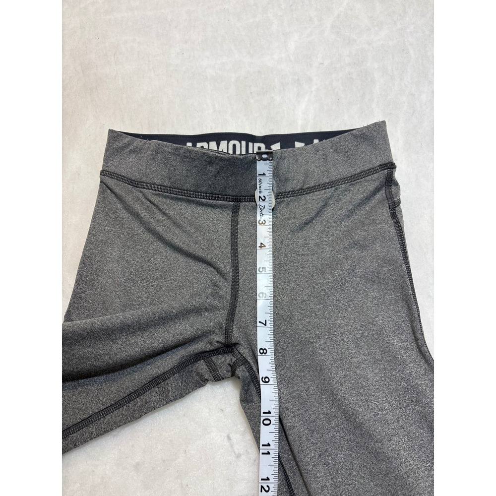 Under Armour Womens Compression Leggings Black Grey HeatGear Athletic Fitness Sm - Picture 4 of 12